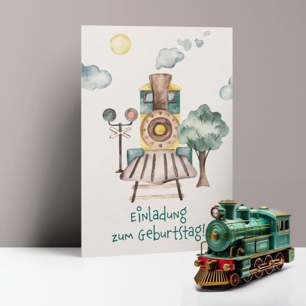 Einladungskarten Kindergeburtstag Zug, zum Selbstausfüllen