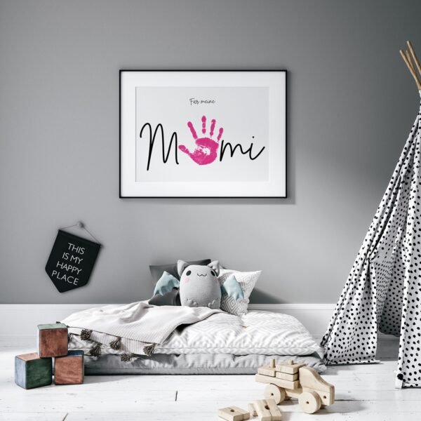 Handabdruck-Vorlage Für meine Mami, Geschenk zum Muttertag